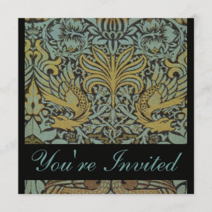 William Morris Pfau Hochzeitskarten Einladung