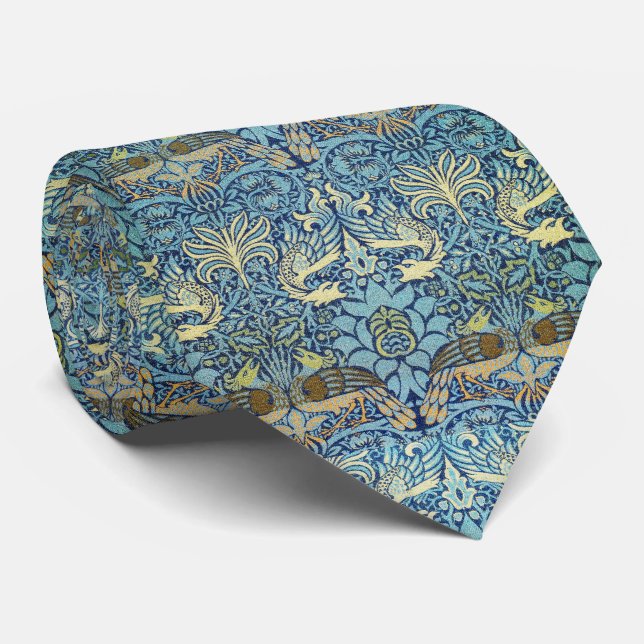 William Morris Pfau und Drache Krawatte (Gerollt)