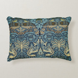 William Morris Pfau und Drache Webdesign Dekokissen