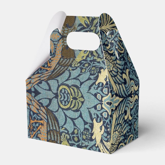 William Morris Pfau und Drache Webdesign Geschenkschachtel (Rückseite)