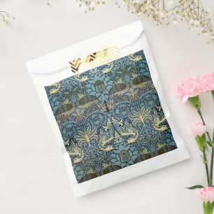 William Morris Pfau und Drache Webdesign Geschenktütchen