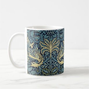 William Morris Pfau und Drache Webdesign Kaffeetasse