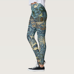 William Morris Pfau und Drache Webdesign Leggings