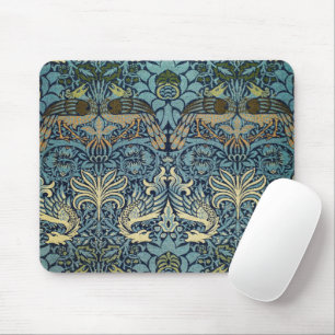 William Morris Pfau und Drache Webdesign Mousepad