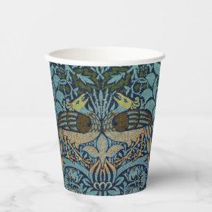 William Morris Pfau und Drache Webdesign Pappbecher
