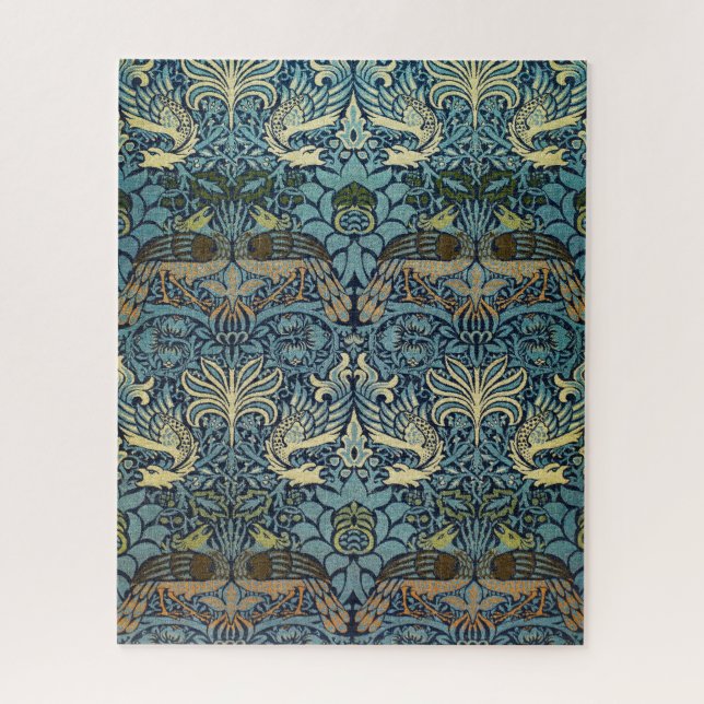 William Morris Pfau und Drache Webdesign Puzzle (Vertikal)