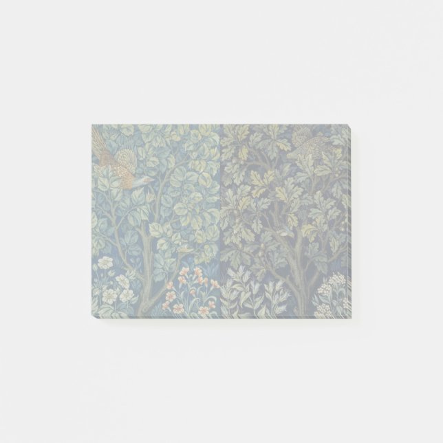 William Morris - Pheasant Bird Tree Botanical Post-it Klebezettel (Vorderseite)