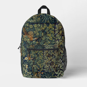 William Morris Pheasant Bird Tree Woodland Bedruckter Rucksack