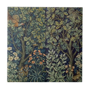 William Morris Pheasant Bird Tree Woodland Fliese