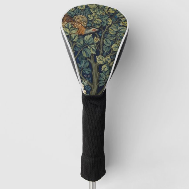 William Morris Pheasant Bird Tree Woodland Golf Headcover (Vorderseite)
