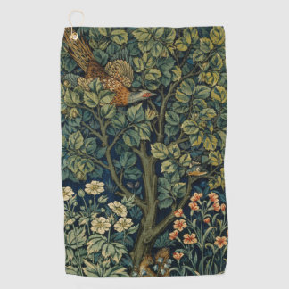 William Morris Pheasant Bird Tree Woodland Golfhandtuch