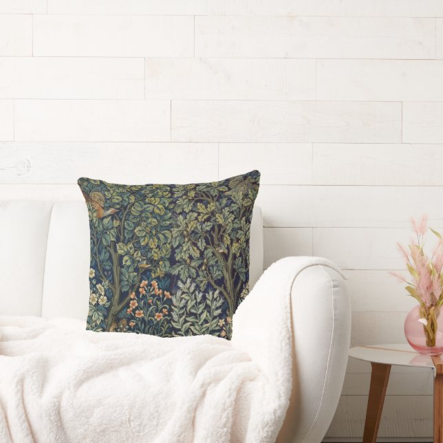 William Morris Pheasant Bird Tree Woodland Kissen (Liege)