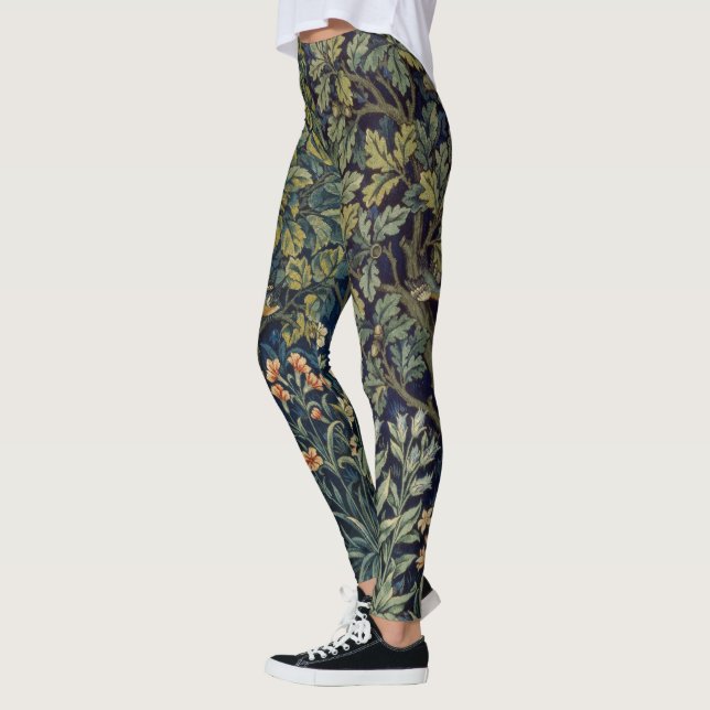 William Morris Pheasant Bird Tree Woodland Leggings (Links)