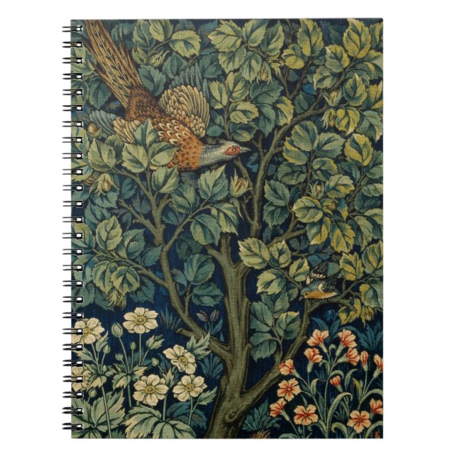 William Morris Pheasant Bird Tree Woodland Notizblock (Vorderseite)