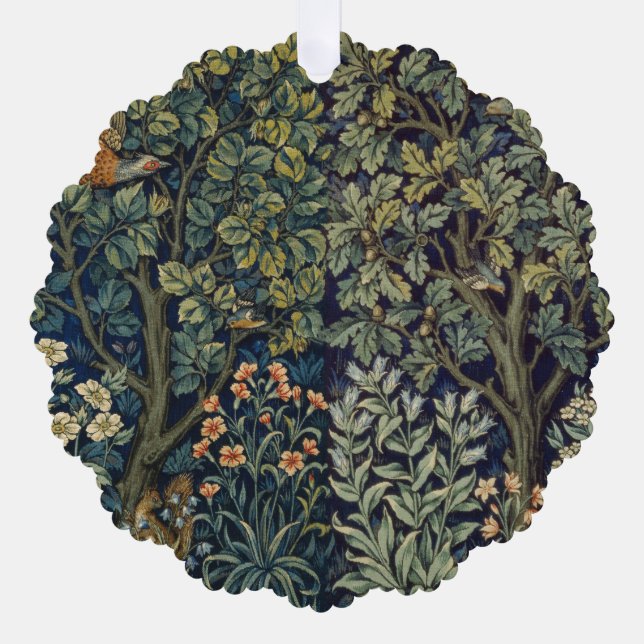 William Morris Pheasant Bird Tree Woodland Ornament Karte (Vorderseite)