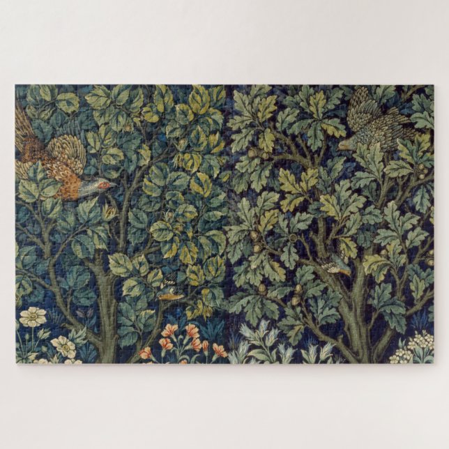 William Morris Pheasant Bird Tree Woodland Puzzle (Horizontal)
