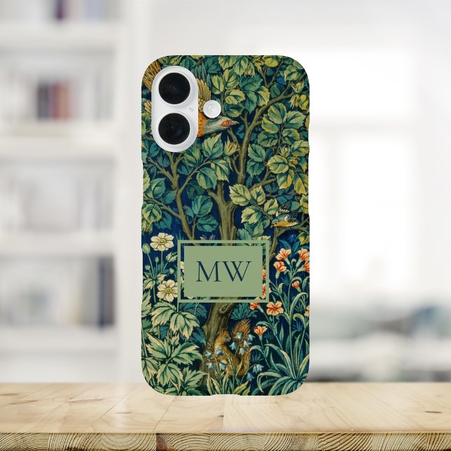 William Morris Pheasant Custom Monogram Case-Mate iPhone Hülle (Von Creator hochgeladen)