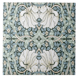 William Morris Pimpernel Blau Intricates Muster  Fliese