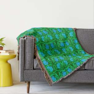 William Morris Pimpernel, Blau und Smaragdgrün Decke