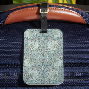 William Morris - Pimpernel: Blaue und grüne Blume Gepäckanhänger