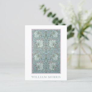 William Morris - Pimpernel: Blaues und grünes Flor Postkarte