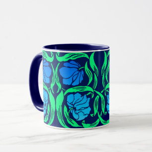 William Morris Pimpernel, Cobalt Blue und Green Tasse