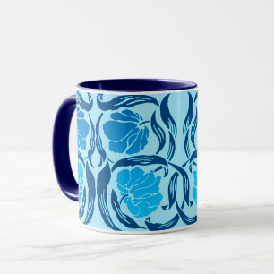 William Morris Pimpernel, Denim & Hellblau Tasse
