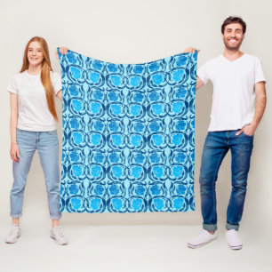 William Morris Pimpernel, Denim & Light Blue Fleecedecke