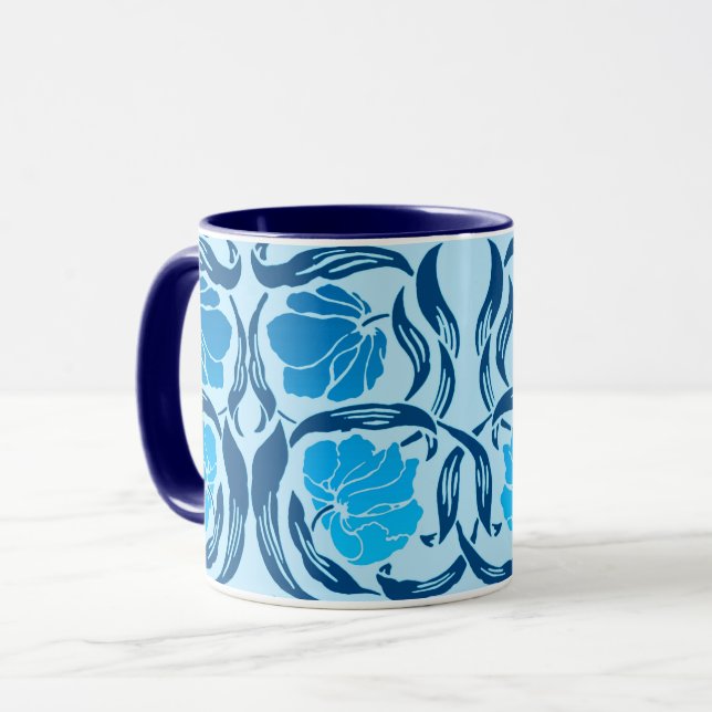 William Morris Pimpernel, Denim & Light Blue Tasse (Vorderseite Links)