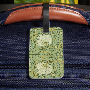 William Morris Pimpernel Floral Blaue Tapete Gepäckanhänger
