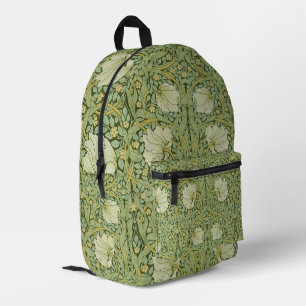 William Morris Pimpernel Floral Blaues Tapetenmust Bedruckter Rucksack