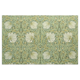William Morris Pimpernel Floral Blaues Tapetenmust Stoff