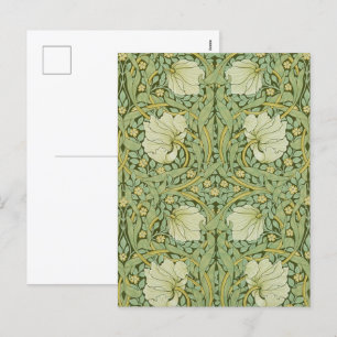 William Morris Pimpernel Floral Blue Wallpaper Feiertagspostkarte