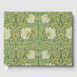 William Morris Pimpernel Floral Blue Wallpaper Gästebuch