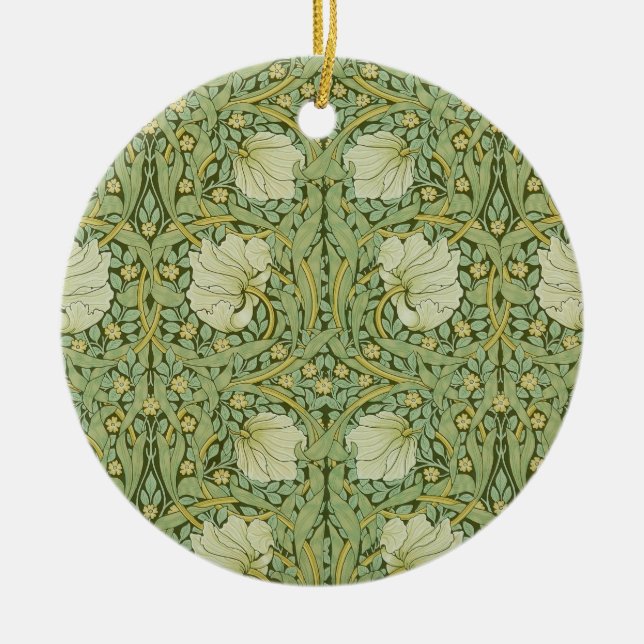 William Morris Pimpernel Floral Blue Wallpaper Keramik Ornament (Vorne)