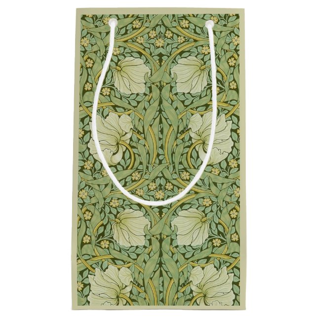 William Morris Pimpernel Floral Blue Wallpaper Kleine Geschenktüte (Vorderseite)