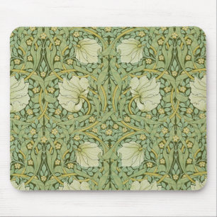 William Morris Pimpernel Floral Blue Wallpaper Mousepad