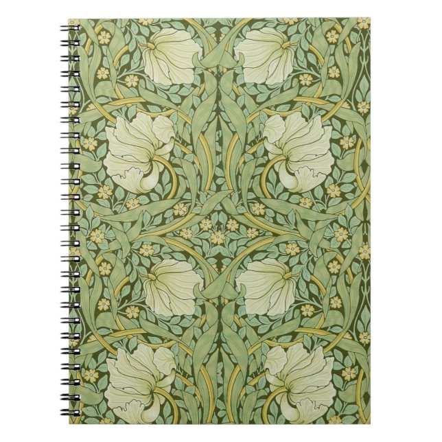 William Morris Pimpernel Floral Blue Wallpaper Notizblock (Vorderseite)