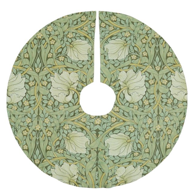 William Morris Pimpernel Floral Blue Wallpaper Polyester Weihnachtsbaumdecke (Vorderseite)
