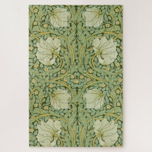 William Morris Pimpernel Floral Blue Wallpaper Puzzle