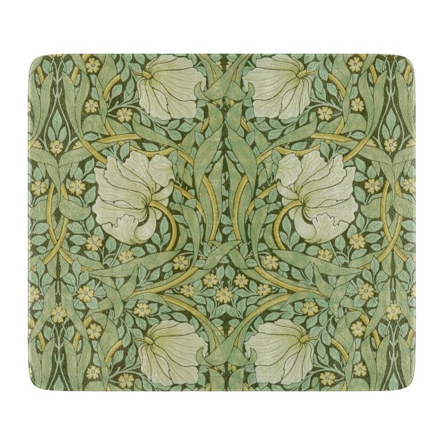 William Morris Pimpernel Floral Blue Wallpaper Schneidebrett (Vorderseite)