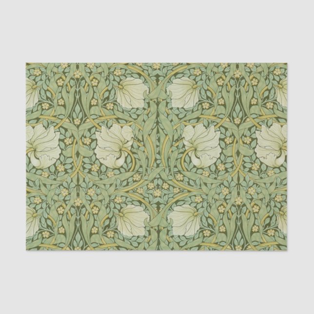 William Morris Pimpernel Floral Blue Wallpaper Seidenpapier (Vorderseite)