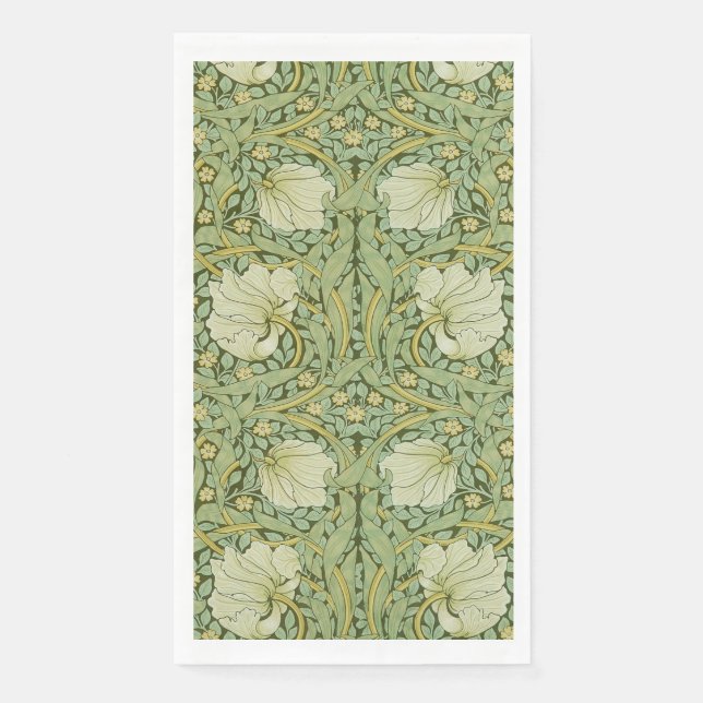 William Morris Pimpernel Floral Blue Wallpaper Serviette (Vorderseite)