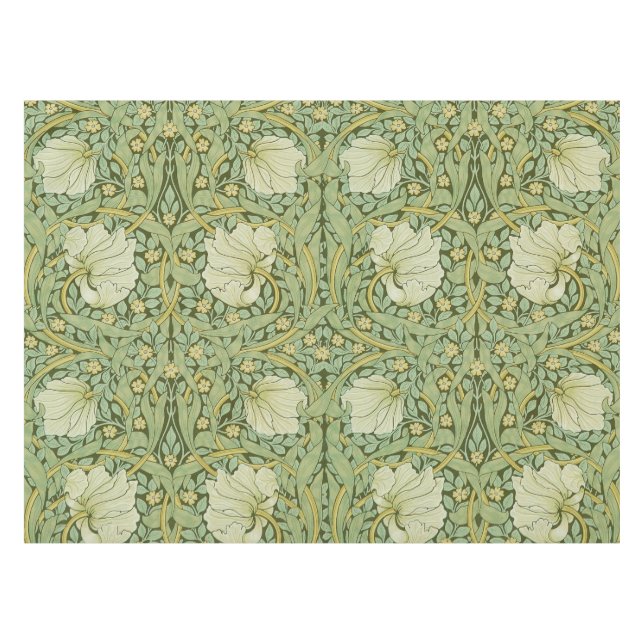 William Morris Pimpernel Floral Blue Wallpaper Tischdecke (Vorderseite (Horizontal))