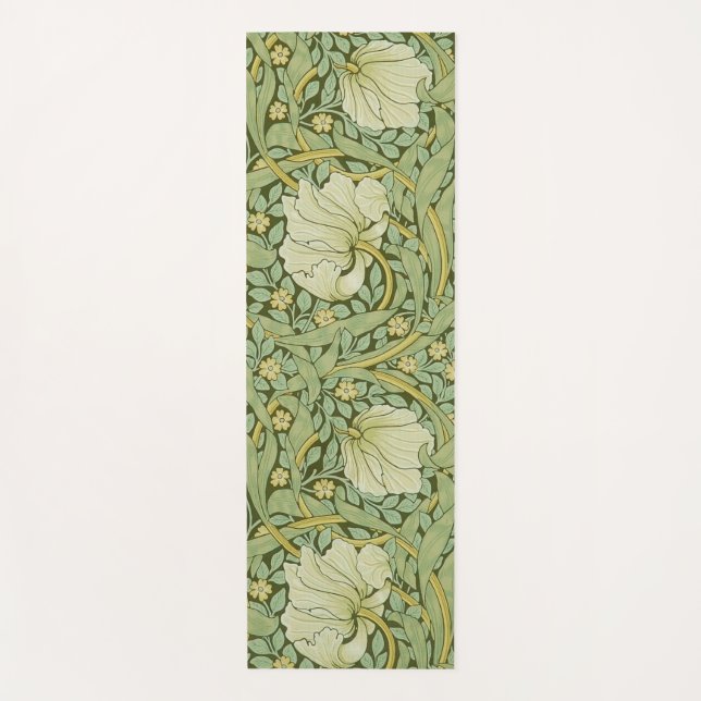 William Morris Pimpernel Floral Blue Wallpaper Yogamatte (Vorderseite)