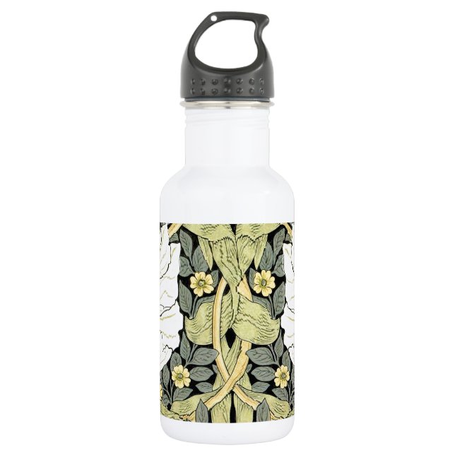 William Morris Pimpernel Floral Wallpaper Edelstahlflasche (Vorderseite)