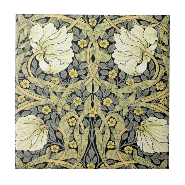 William Morris Pimpernel Floral Wallpaper Fliese (Vorderseite)