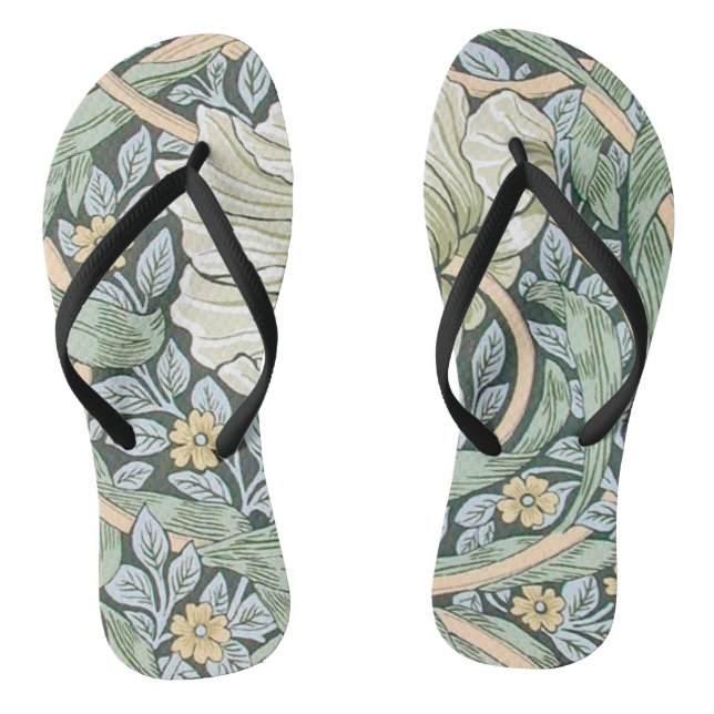 William Morris Pimpernel Floral Wallpaper Flip Flops (Fußbett)