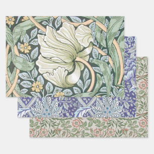 William Morris Pimpernel Floral Wallpaper Geschenkpapier Set