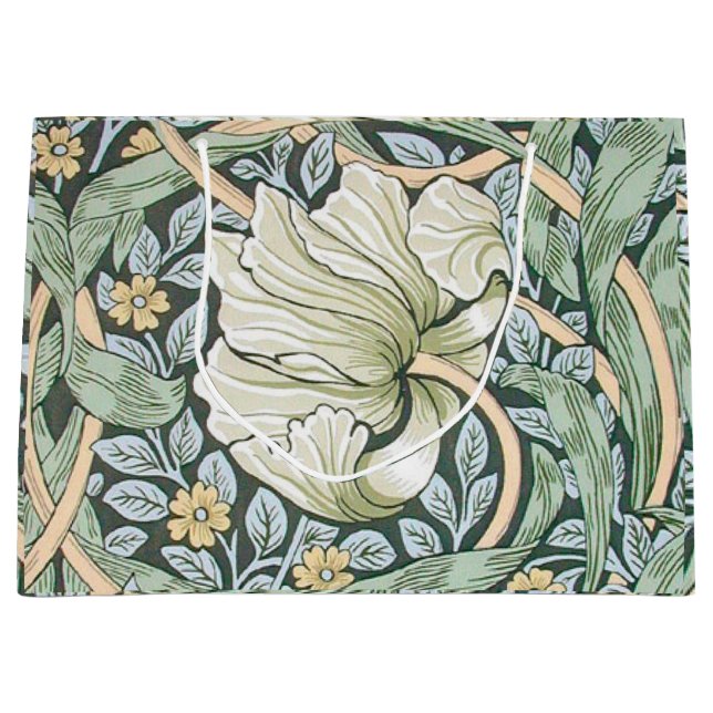 William Morris Pimpernel Floral Wallpaper Große Geschenktüte (Vorderseite)